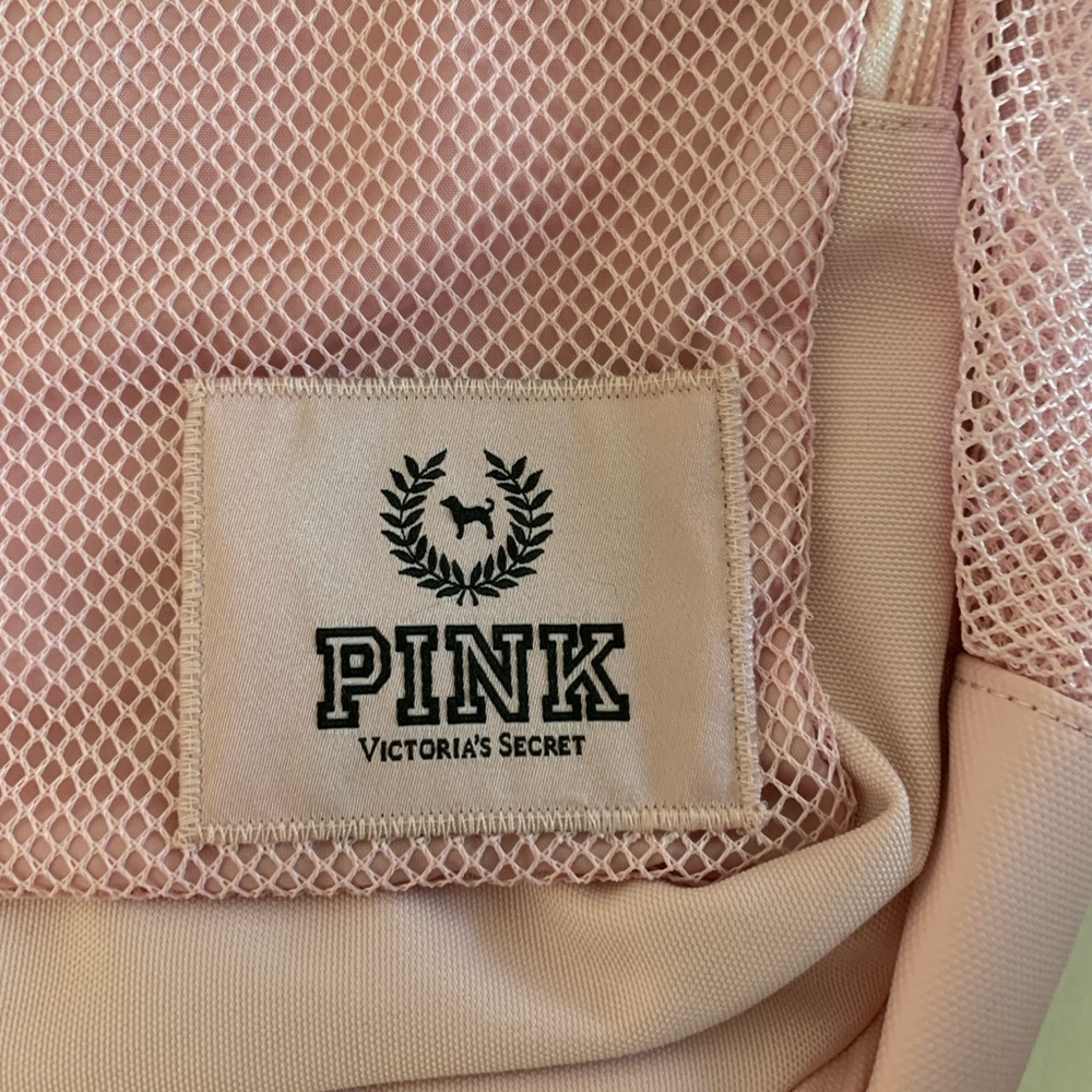 NWT Victoria’s Secret PINK Classic Canvas Laptop Backpack Dollhouse Pink - Picture 2 of 8